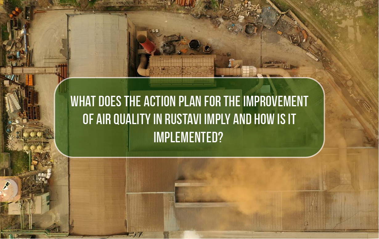 What does the Action Plan for the Improvement of Air Quality in Rustavi imply and how is it implemented?